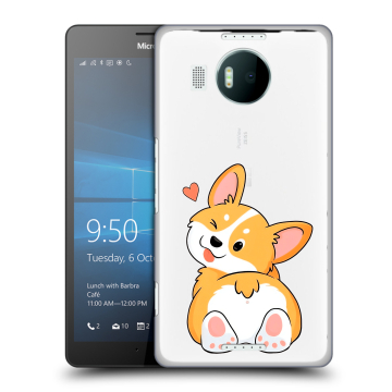 Пластиковый чехол на Microsoft Lumia 950 XL с принтом Корги