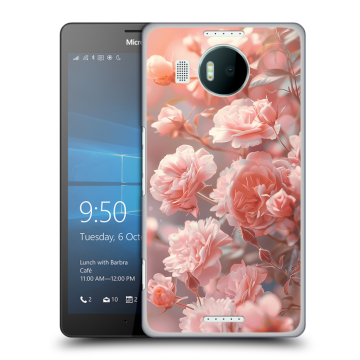 Пластиковый чехол на Microsoft Lumia 950 XL с принтом Розовые розы
