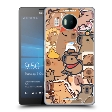 Пластиковый чехол на Microsoft Lumia 950 XL с принтом капибара