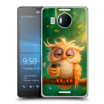 Пластиковый чехол на Microsoft Lumia 950 XL с принтом сова Пластиковый чехол на Microsoft Lumia 950 XL с принтом сова
