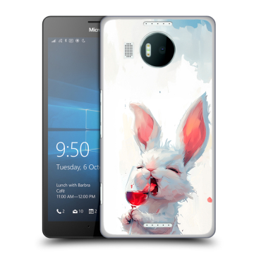 Пластиковый чехол на Microsoft Lumia 950 XL с принтом кролик зайчик