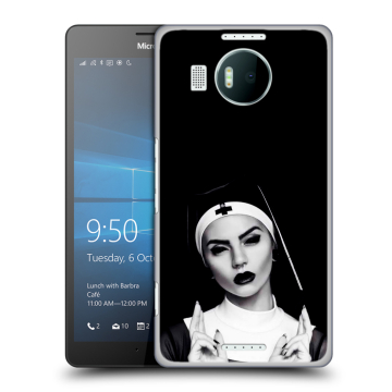 Пластиковый чехол на Microsoft Lumia 950 XL с принтом монашка