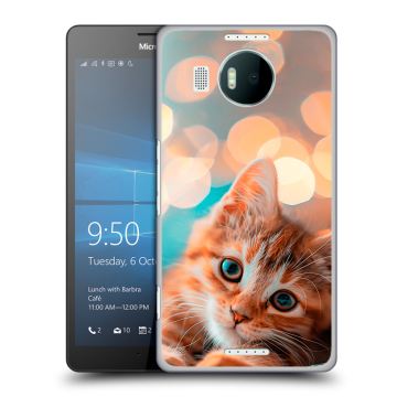Пластиковый чехол на Microsoft Lumia 950 XL с принтом котик