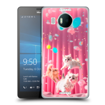 Пластиковый чехол на Microsoft Lumia 950 XL с принтом милые котики Пластиковый чехол на Microsoft Lumia 950 XL с принтом милые котики