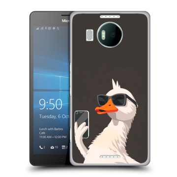 Пластиковый чехол на Microsoft Lumia 950 XL с принтом утка в очках