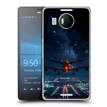 Пластиковый чехол на Microsoft Lumia 950 XL с принтом самолет