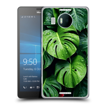 Пластиковый чехол на Microsoft Lumia 950 XL с принтом Листья