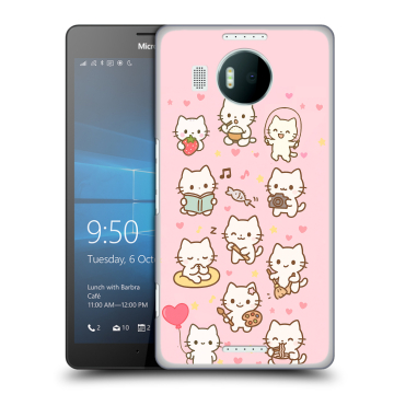 Пластиковый чехол на Microsoft Lumia 950 XL с принтом Hello Kitty Хелоу Кити
