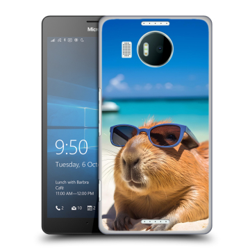 Пластиковый чехол на Microsoft Lumia 950 XL с принтом Капибара Пластиковый чехол на Microsoft Lumia 950 XL с принтом Капибара