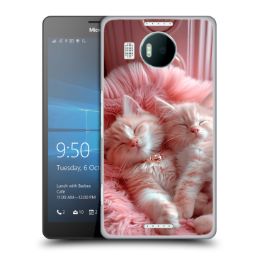 Пластиковый чехол на Microsoft Lumia 950 XL с принтом котята котики