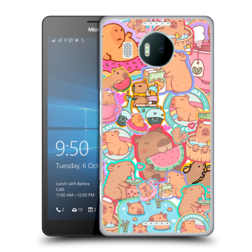 Пластиковый чехол на Microsoft Lumia 950 XL с принтом капибары