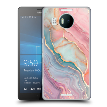 Пластиковый чехол на Microsoft Lumia 950 XL с принтом розовый мрамор Пластиковый чехол на Microsoft Lumia 950 XL с принтом розовый мрамор