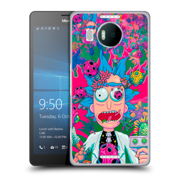 Пластиковый чехол на Microsoft Lumia 950 XL с принтом Рик и Морти Rick Morty