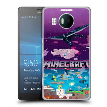 Пластиковый чехол на Microsoft Lumia 950 XL с принтом Майнкрафт Minecraft