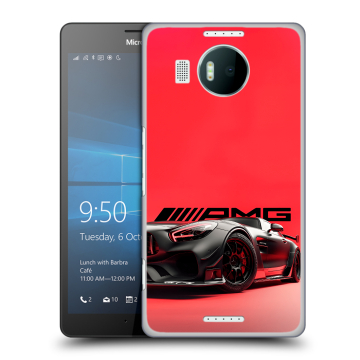 Пластиковый чехол на Microsoft Lumia 950 XL с принтом Мерседес Mercedes AMG