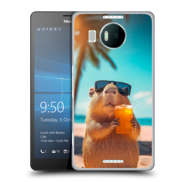 Пластиковый чехол на Microsoft Lumia 950 XL с принтом Капибара