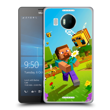 Пластиковый чехол на Microsoft Lumia 950 XL с принтом Майнкрафт Minecraft