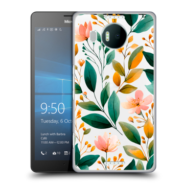 Пластиковый чехол на Microsoft Lumia 950 XL с принтом Цветы паттерн