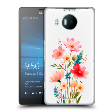 Пластиковый чехол на Microsoft Lumia 950 XL с принтом Цветы