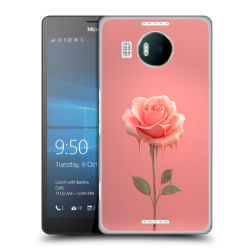 Пластиковый чехол на Microsoft Lumia 950 XL с принтом Розовая роза