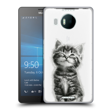 Пластиковый чехол на Microsoft Lumia 950 XL с принтом Котенок