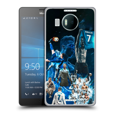 Пластиковый чехол на Microsoft Lumia 950 XL с принтом Реал Роналдо
