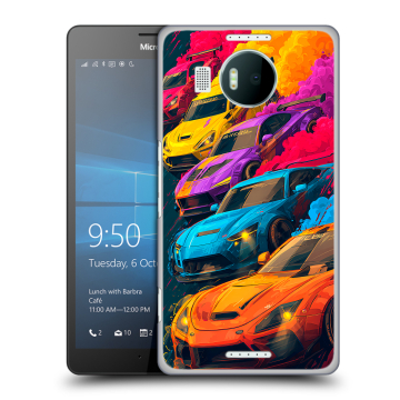 Пластиковый чехол на Microsoft Lumia 950 XL с принтом Тачки
