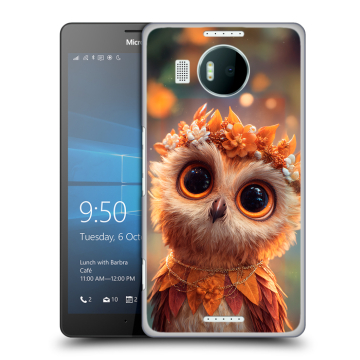 Пластиковый чехол на Microsoft Lumia 950 XL с принтом Милая сова Пластиковый чехол на Microsoft Lumia 950 XL с принтом Милая сова
