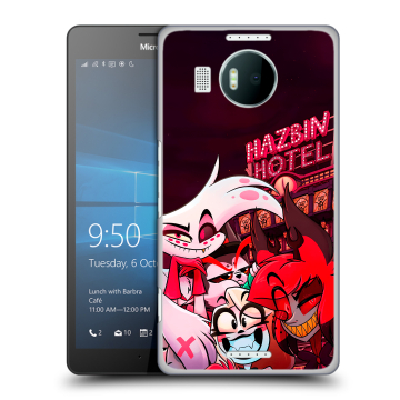Пластиковый чехол на Microsoft Lumia 950 XL с принтом Hazbin Hotel Отель Хазбин