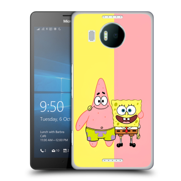 Пластиковый чехол на Microsoft Lumia 950 XL с принтом Спанч боб Спанчбоб