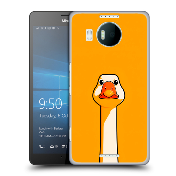 Пластиковый чехол на Microsoft Lumia 950 XL с принтом Смешная утка Пластиковый чехол на Microsoft Lumia 950 XL с принтом Смешная утка