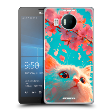 Пластиковый чехол на Microsoft Lumia 950 XL с принтом Красивый кот Пластиковый чехол на Microsoft Lumia 950 XL с принтом Красивый кот