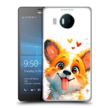 Пластиковый чехол на Microsoft Lumia 950 XL с принтом корги