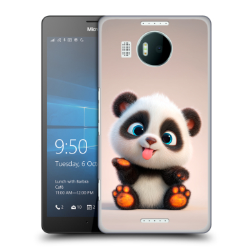 Пластиковый чехол на Microsoft Lumia 950 XL с принтом милая панда