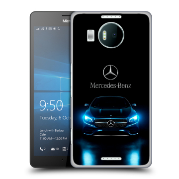 Пластиковый чехол на Microsoft Lumia 950 XL с принтом Mercedes Мерседес