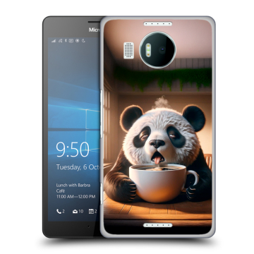 Пластиковый чехол на Microsoft Lumia 950 XL с принтом смешная панда