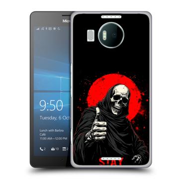 Пластиковый чехол на Microsoft Lumia 950 XL с принтом смешной скелет Пластиковый чехол на Microsoft Lumia 950 XL с принтом смешной скелет