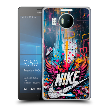 Пластиковый чехол на Microsoft Lumia 950 XL с принтом Nike Найк
