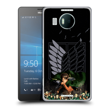 Пластиковый чехол на Microsoft Lumia 950 XL с принтом Атака титанов