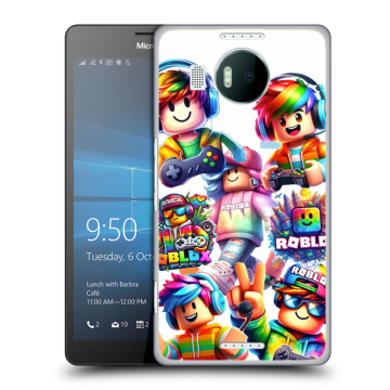 Пластиковый чехол на Microsoft Lumia 950 XL с принтом Roblox Роблокс