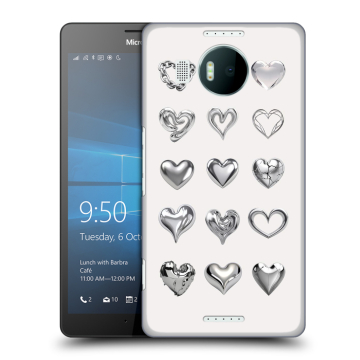 Пластиковый чехол на Microsoft Lumia 950 XL с принтом Y2K сердечки