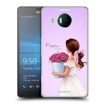 Пластиковый чехол на Microsoft Lumia 950 XL с принтом женский