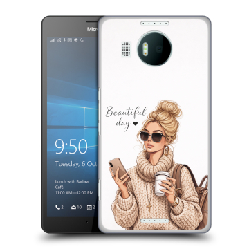 Пластиковый чехол на Microsoft Lumia 950 XL с принтом женский