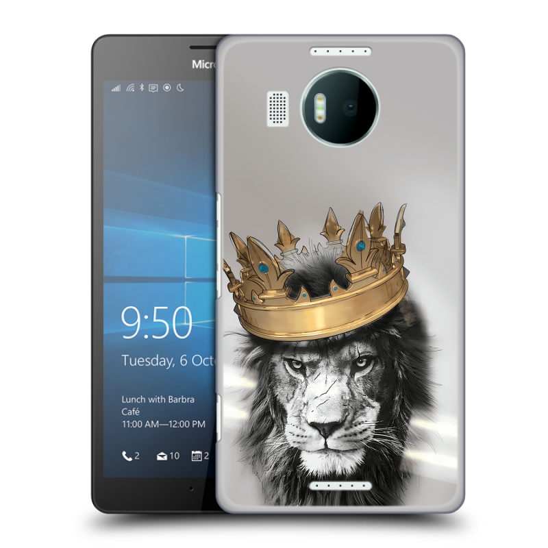 Пластиковый чехол на Microsoft Lumia 950 XL с принтом Лев с короной Пластиковый чехол на Microsoft Lumia 950 XL с принтом Лев с короной