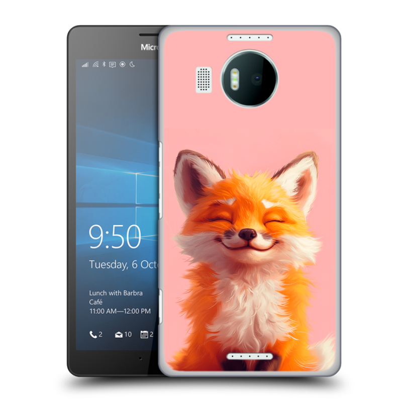 Пластиковый чехол на Microsoft Lumia 950 XL с принтом милая лиса Пластиковый чехол на Microsoft Lumia 950 XL с принтом милая лиса