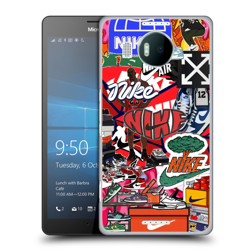 Пластиковый чехол на Microsoft Lumia 950 XL с принтом Найк Nike яркий Пластиковый чехол на Microsoft Lumia 950 XL с принтом Найк Nike яркий