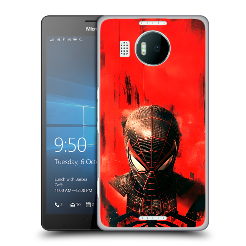 Пластиковый чехол на Microsoft Lumia 950 XL с принтом человек паук spiderman Пластиковый чехол на Microsoft Lumia 950 XL с принтом человек паук spiderman
