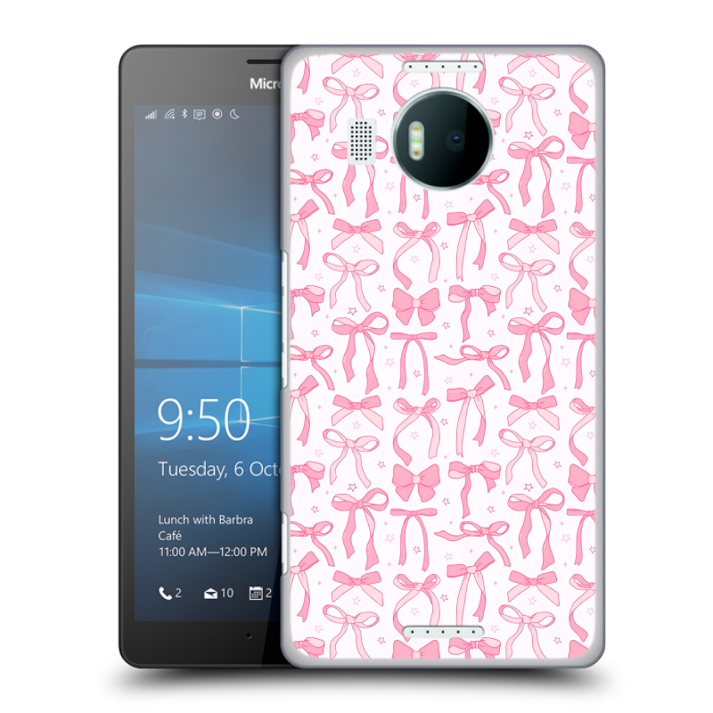 Пластиковый чехол на Microsoft Lumia 950 XL с принтом Розовые бантики Пластиковый чехол на Microsoft Lumia 950 XL с принтом Розовые бантики
