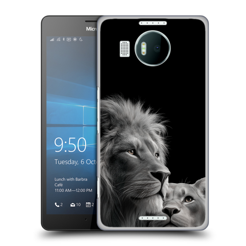 Пластиковый чехол на Microsoft Lumia 950 XL с принтом Лев кошки Пластиковый чехол на Microsoft Lumia 950 XL с принтом Лев кошки