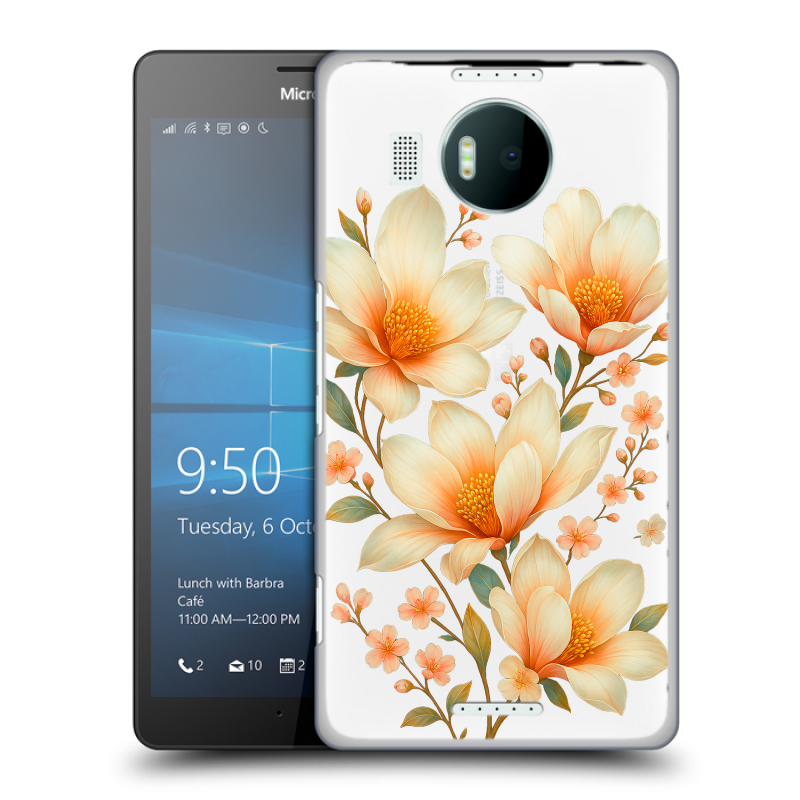 Пластиковый чехол на Microsoft Lumia 950 XL с принтом Цветы Пластиковый чехол на Microsoft Lumia 950 XL с принтом Цветы